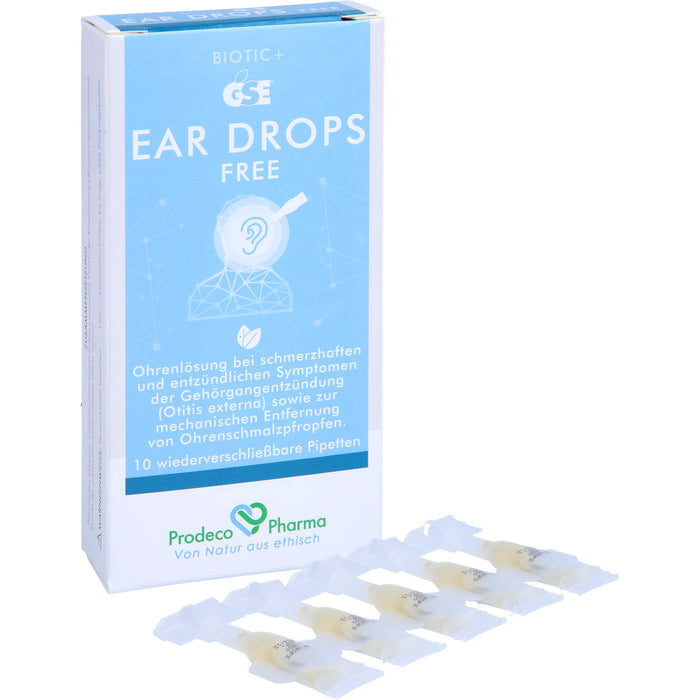 GSE Ear Drops Free Ohrenlösung, 10 St. Einzeldosispipetten
