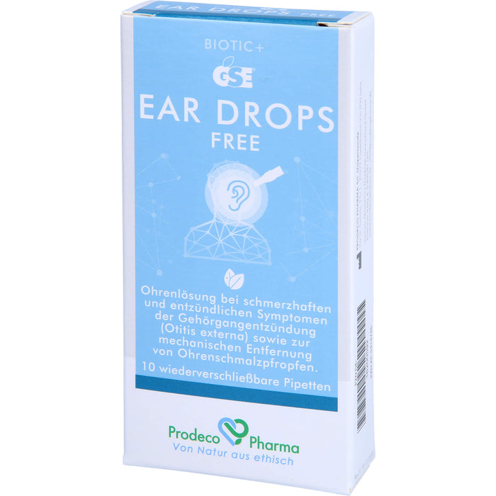 GSE Ear Drops Free Ohrenlösung, 10 St. Einzeldosispipetten