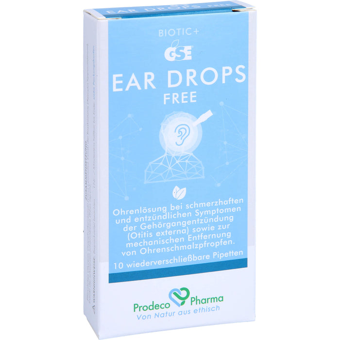 GSE Ear Drops Free Ohrenlösung, 10 St. Einzeldosispipetten
