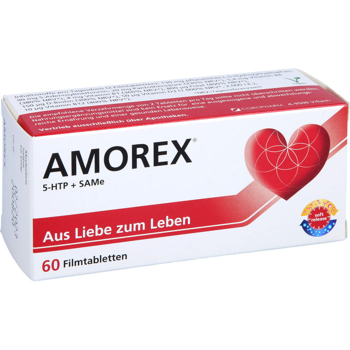 AMOREX 5-HTP und SAMe Filmtabletten aus Liebe zum Leben, 60 pc Tablettes