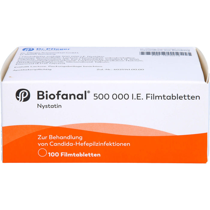 Biofanal 500.000 I.E. Filmtabetten bei Candida-Hefepilzerkrankungen, 100 St. Tabletten