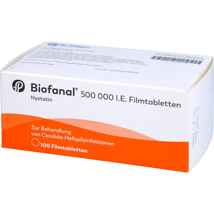 Biofanal 500.000 I.E. Filmtabetten bei Candida-Hefepilzerkrankungen, 100 pc Tablettes