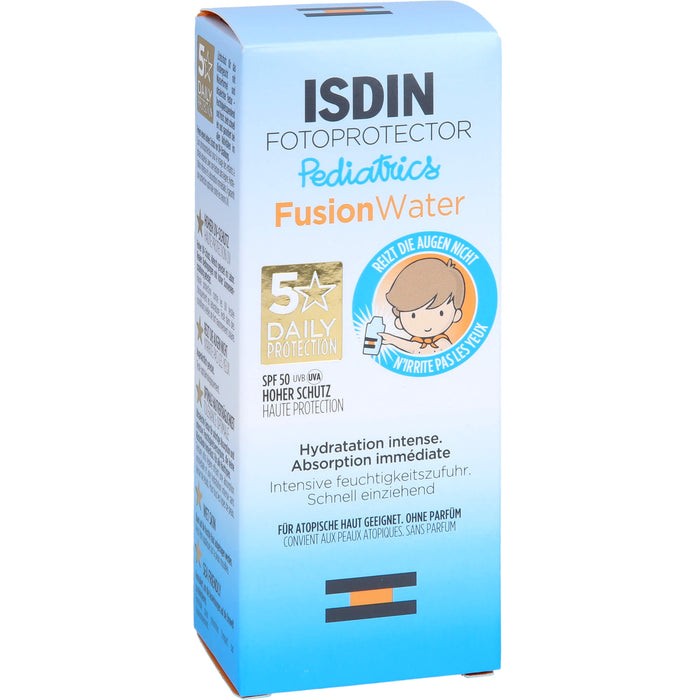 ISDIN Fotoprotector Pediatrics Fusion Water SPF 50 zum UV-Schutz und zur Pflege von Gesicht und Körper, 50 ml Creme