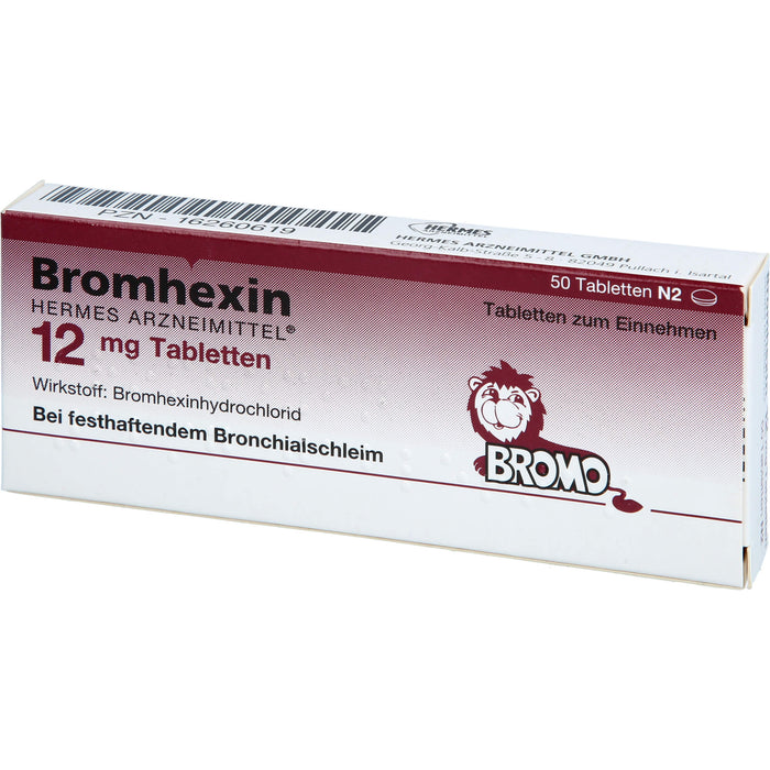 Bromhexin Hermes Arzneimittel  12 mg Tabletten, 50 pc Tablettes