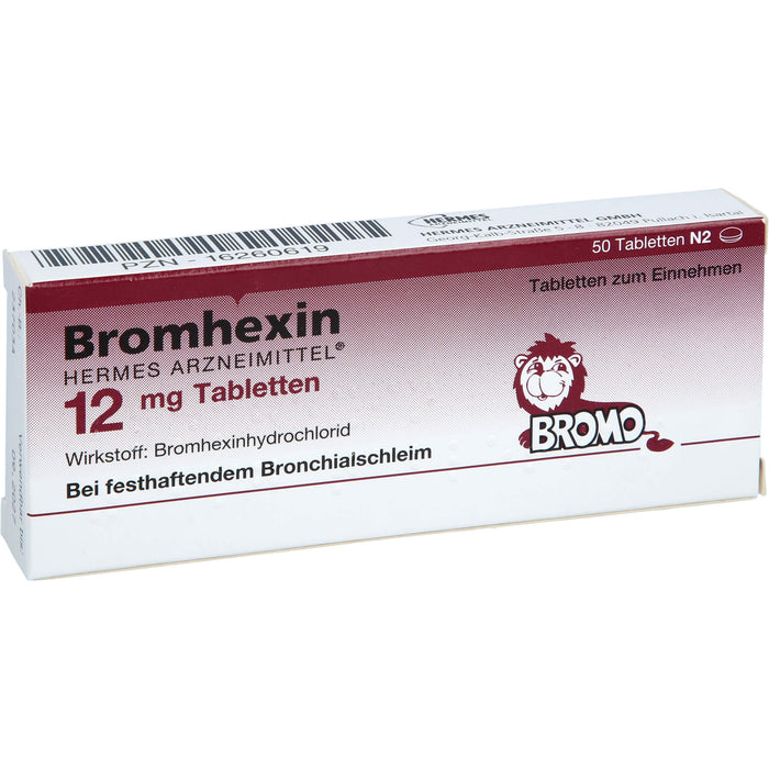 Bromhexin Hermes Arzneimittel  12 mg Tabletten, 50 pc Tablettes
