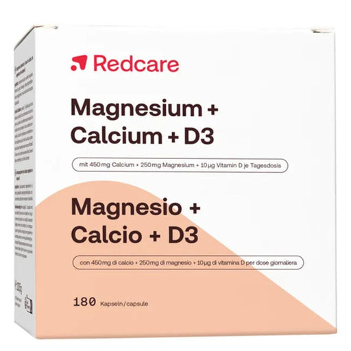 Redcare Magnesium + Calcium + D3 Kapseln, 180 St. Kapseln