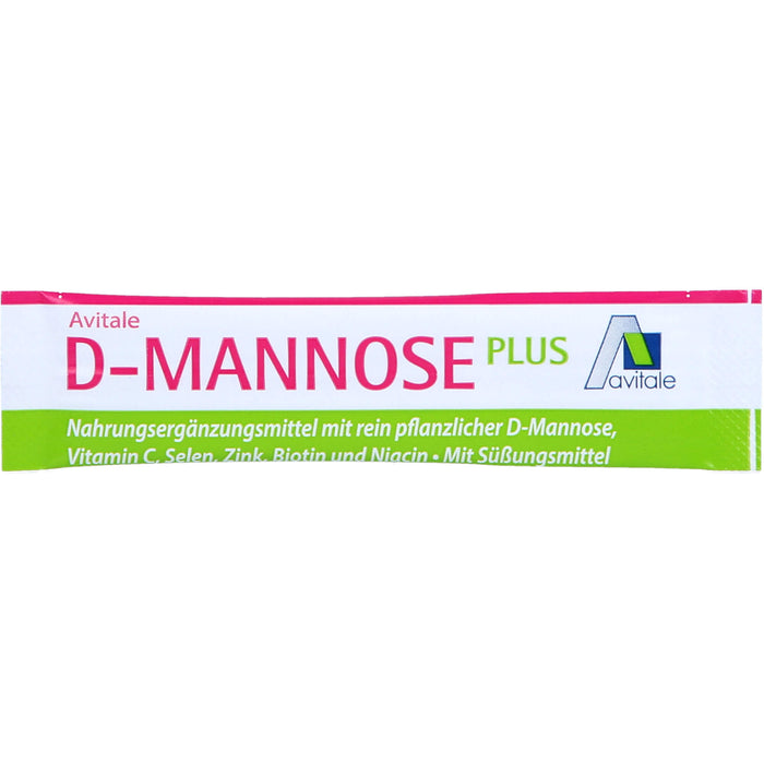 Avitale D-Mannose Pulver mit Vitamin C, Zink und Selen für ein normales Immunsystem zum Erhalt der Blasenschleimhaut, 60 pcs. Sachets