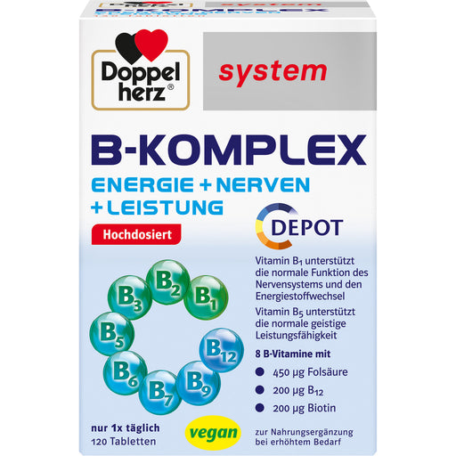 Doppelherz system B-Komplex Tabletten Energie + Nerven + Leistung, 120 St. Tabletten