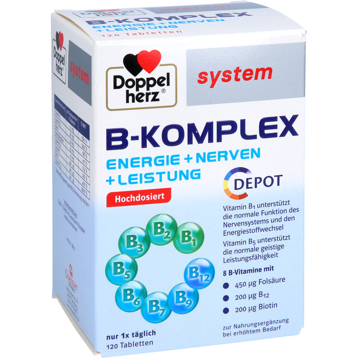 Doppelherz system B-Komplex Tabletten Energie + Nerven + Leistung, 120 St. Tabletten