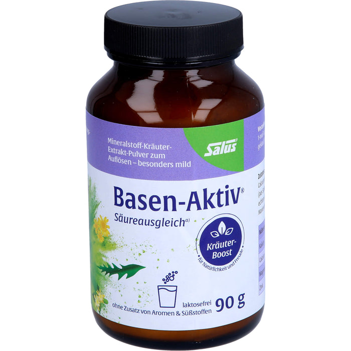 Salus Basen-Aktiv Mineralstoff-Kräuterextrakt-Pulver für Säureausgleich, Energie und Regeneration, 90 g Poudre