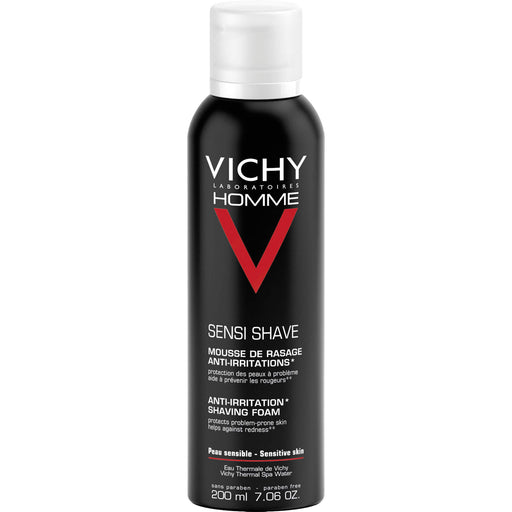 VICHY Homme Sensi Shave Rasierschaum gegen Hautirritationen, 200 ml Schaum