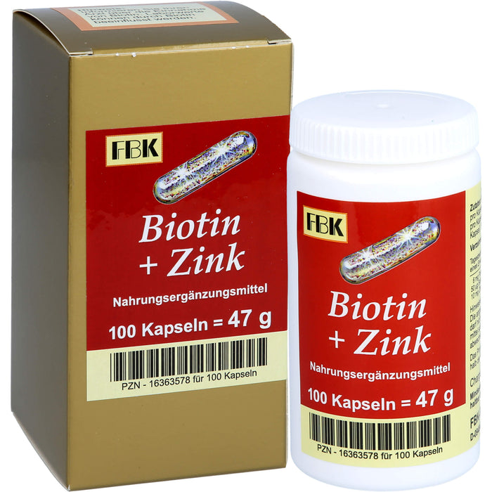FBK Biotin + Zink Kapseln, 100 pc Capsules