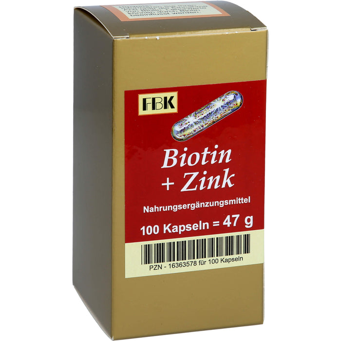FBK Biotin + Zink Kapseln, 100 pc Capsules