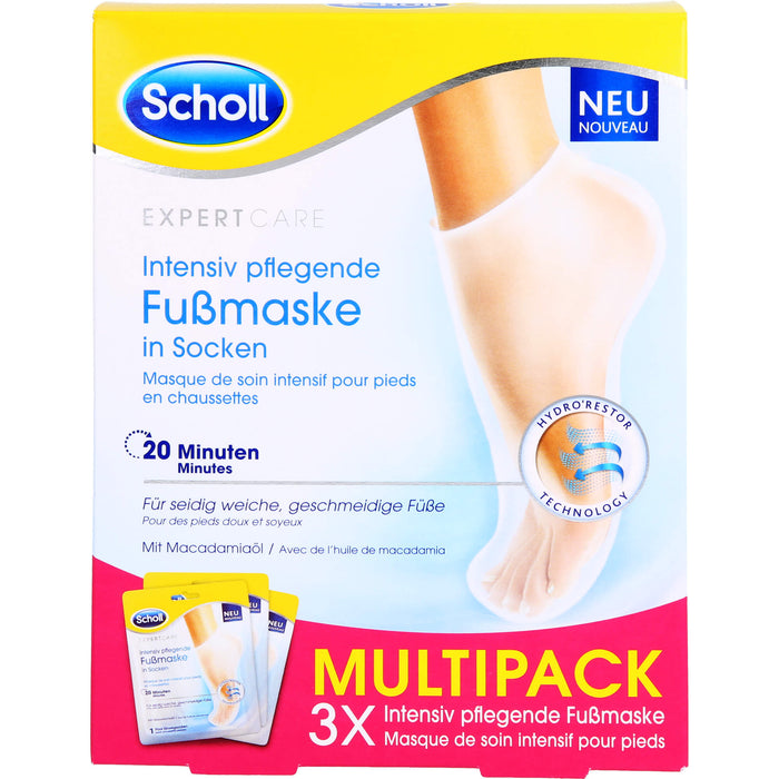 Scholl intensiv pflegende Fußmaske in Socken, 3X2 St 