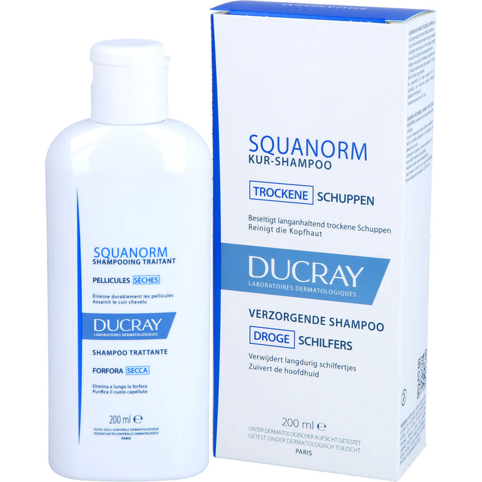 DUCRAY SQUANORM TROCKENE SCHUPPEN KUR-SHAMPOO, 200 ml Solution