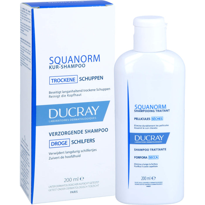 DUCRAY SQUANORM TROCKENE SCHUPPEN KUR-SHAMPOO, 200 ml Solution