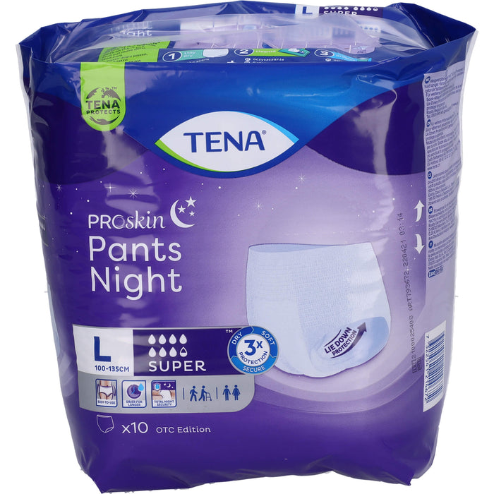 Tena Pants Night Super L, 10 St