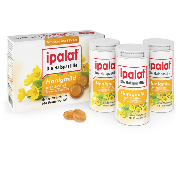 Ipalat Halspastillen honigmild o.Menthol zuckerfr., 120 pc Pastilles