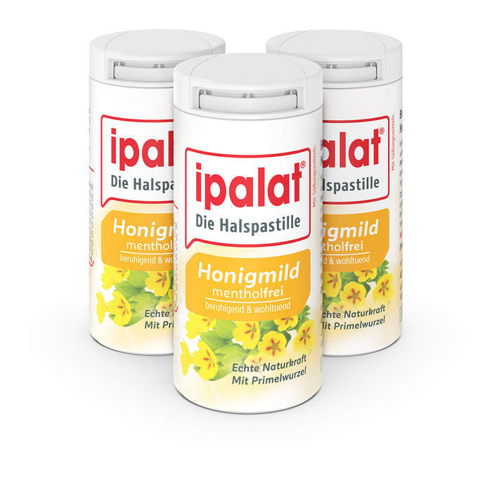 Ipalat Halspastillen honigmild o.Menthol zuckerfr., 120 pcs. Pastilles