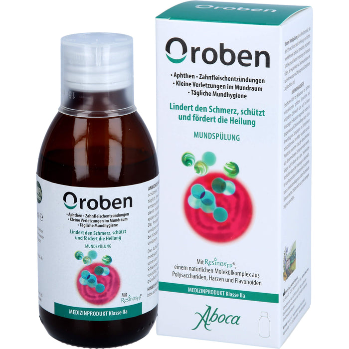 Oroben Mundspülung lindert den Schmerz, schützt und fördert die Heilung, 150 ml Solution