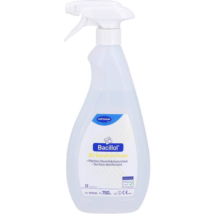 HARTMANN Bacillol 30 Sensitive Foam Flächen-Desinfektionsmittel, 750 ml Lösung