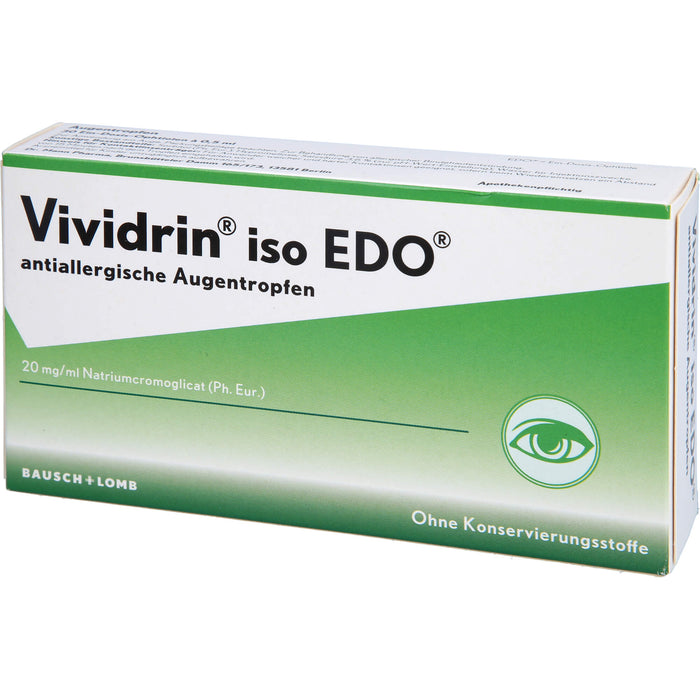 Vividrin iso EDO antiallergische Augentropfen, 30 pcs. Single-dose pipettes
