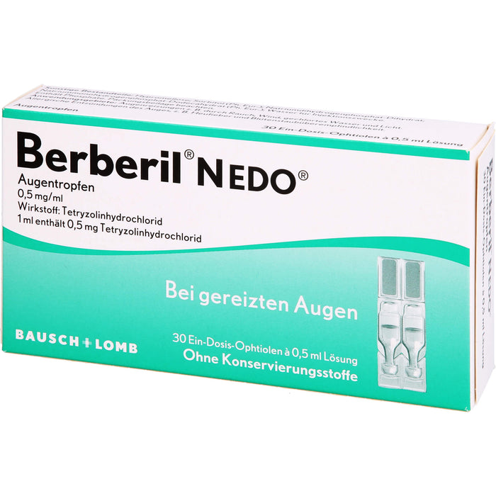 Berberil N EDO Augentropfen bei gereizten Augen, 30.0 St. Einzeldosispipetten