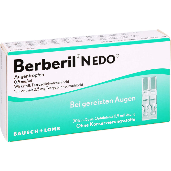 Berberil N EDO Augentropfen bei gereizten Augen, 30.0 St. Einzeldosispipetten