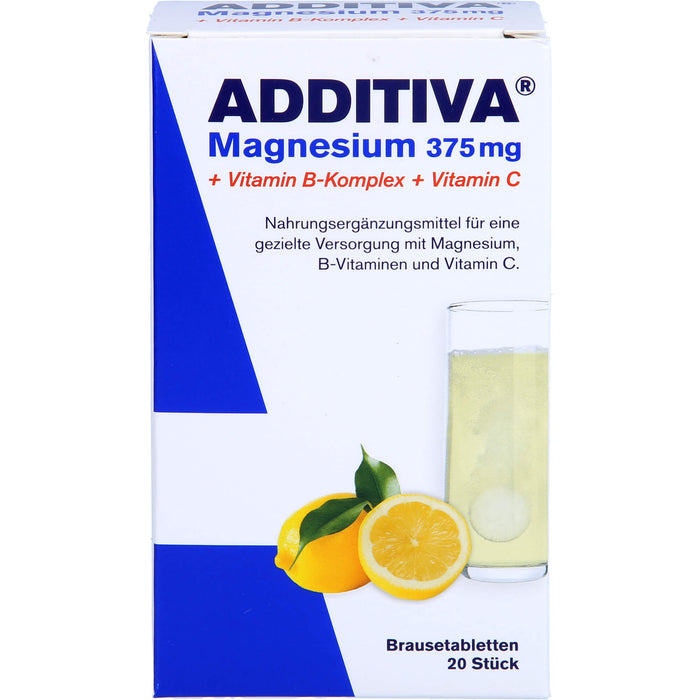 Additiva Magnesium 375 mg + Vitamin B Komplex + Vitamin C Brausetabletten, 120 g Brausetabletten