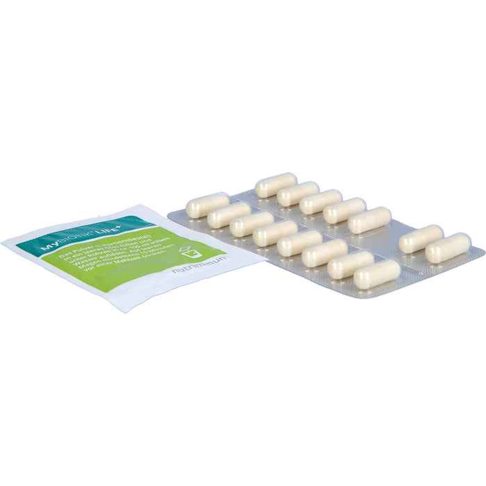 MyBiotik LIFE+ Kombipackung Pulver und Kapseln trägt zu einer normalen mentalen Leistungsfähigkeit bei, 30 pc Paquet combiné