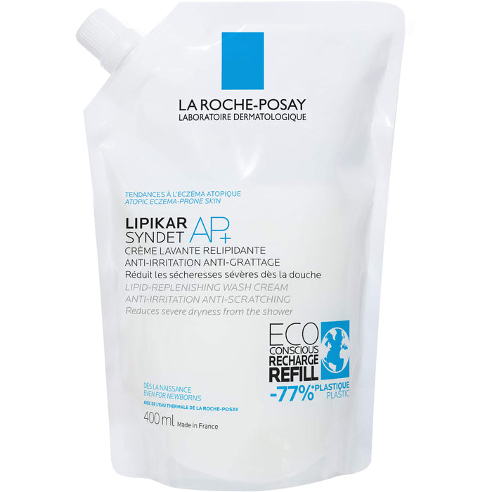 La Roche-Posay Lipikar Syndet AP+ rückfettende Duschcreme juckreizmildernd, 400 ml Gel