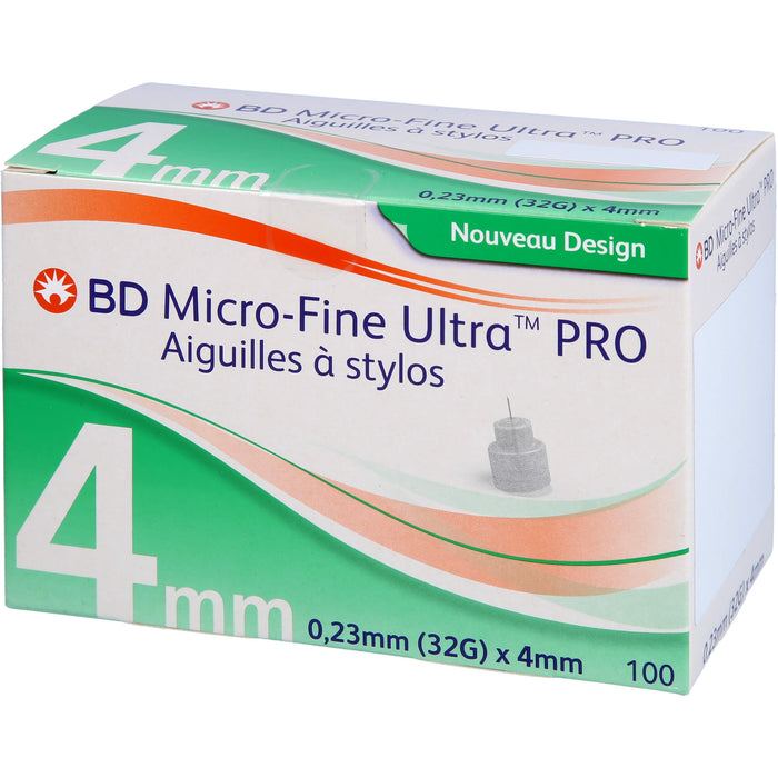 BD Micro-Fine Ultra Pro Pen-Nadeln 0,23 x 4 mm 32 G, 100 pc Paquet