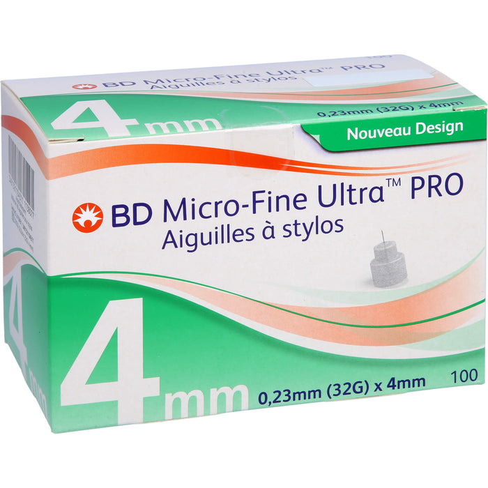 BD Micro-Fine Ultra Pro Pen-Nadeln 0,23 x 4 mm 32 G, 100 pc Paquet
