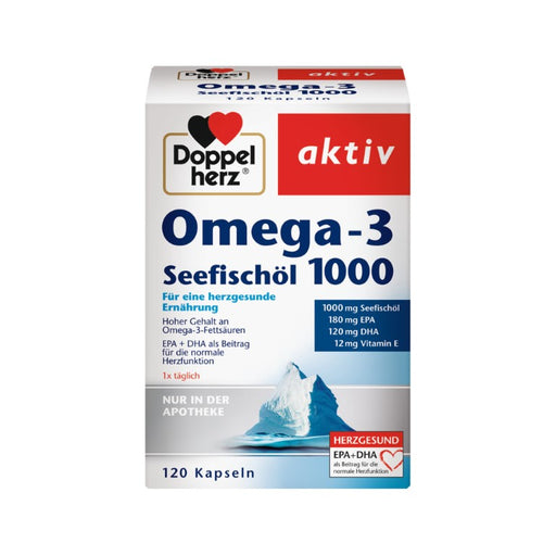 Doppelherz Omega-3 Seefischöl 1000, 120 St KAP