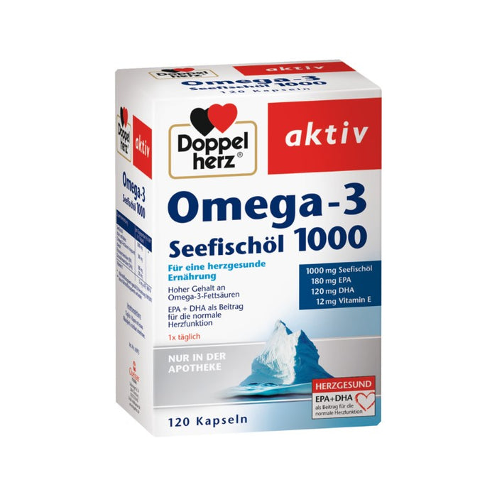 Doppelherz Omega-3 Seefischöl 1000, 120 St KAP