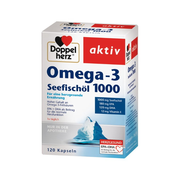 Doppelherz Omega-3 Seefischöl 1000, 120 St KAP