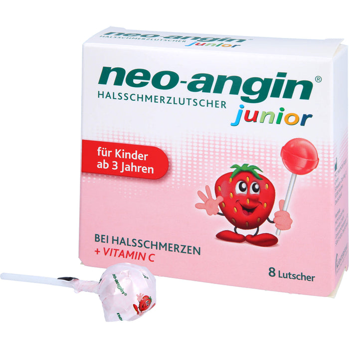 neo-angin junior Halsschmerzlutscher, 8 pc Lollipop
