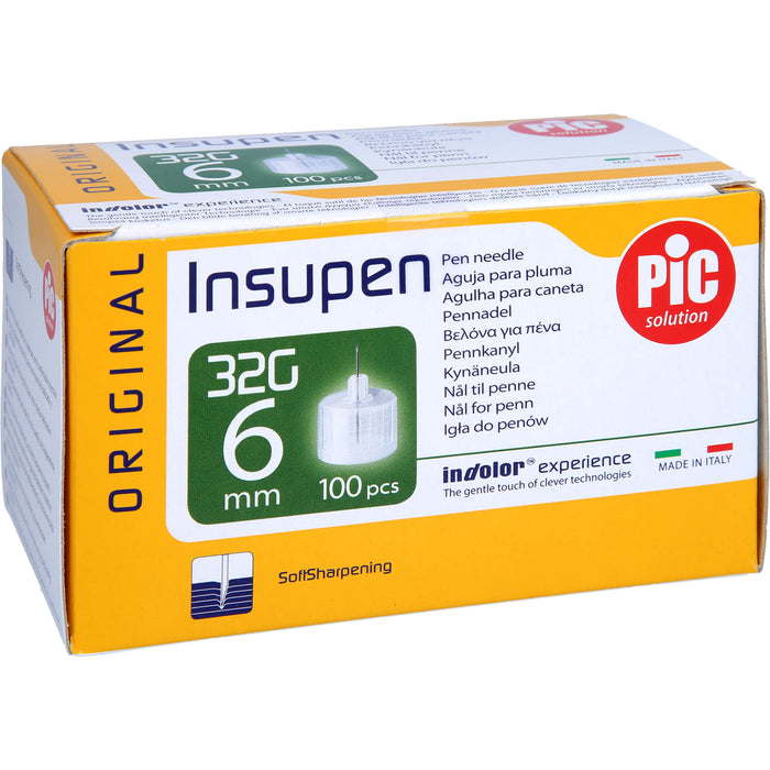 Insupen Pen Nadeln Original 32G 6 mm, 100 pc Aiguilles