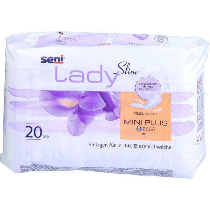 Seni Lady Slim Mini Plus Einlagen für leichte Blasenschwäche, 20 pcs. Insoles