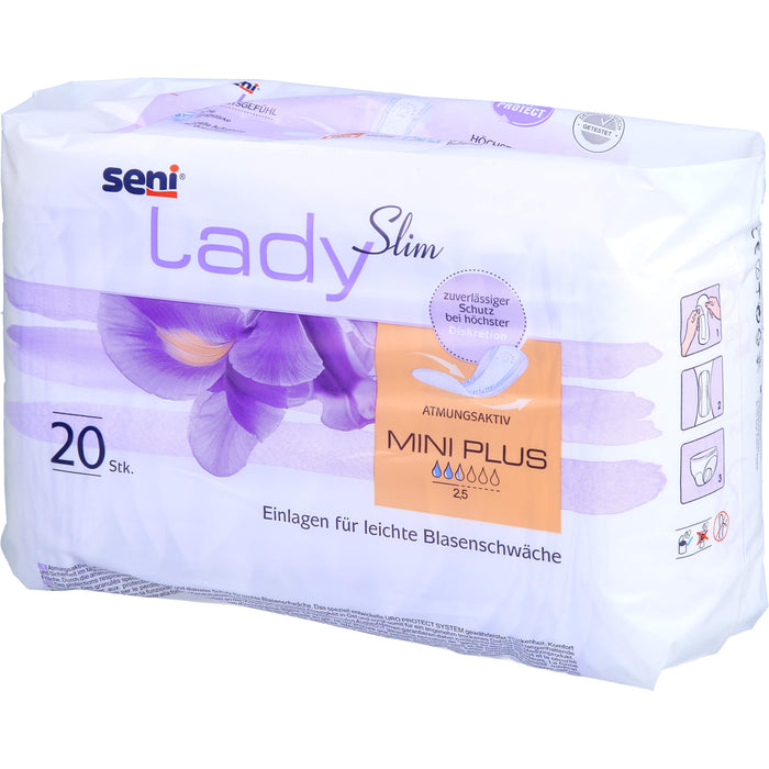 Seni Lady Slim Mini Plus Einlagen für leichte Blasenschwäche, 20 pcs. Insoles