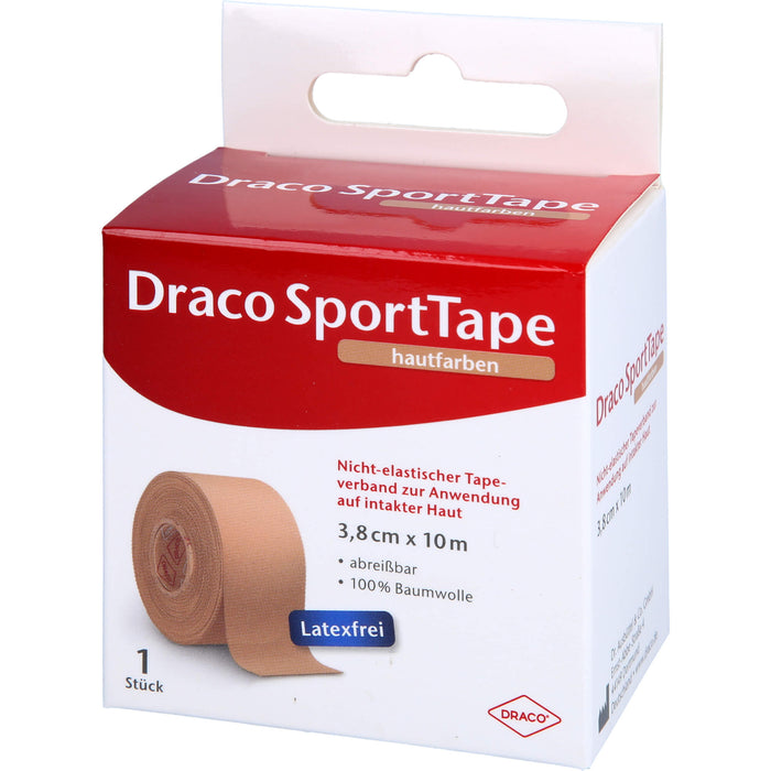 Draco Tapeverband 3,8 cm x 10 m hautfarben, 1 St. Pflaster
