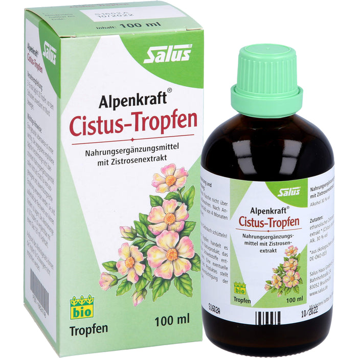 Salus Alpenkraft Cistus-Tropfen bio mit Zistrosenextrakt, 100 ml Solution