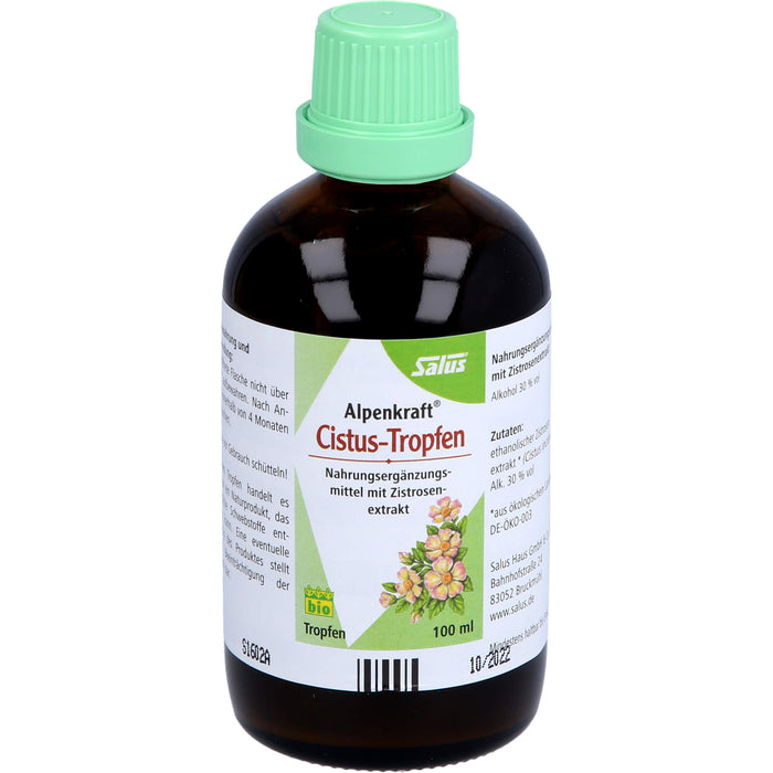 Salus Alpenkraft Cistus-Tropfen bio mit Zistrosenextrakt, 100 ml Solution