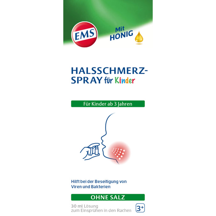 EMS Halsschmerzspray für Kinder mit Honig, 30 ml Lösung