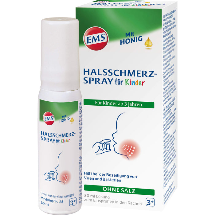 EMS Halsschmerzspray für Kinder mit Honig, 30 ml Solution