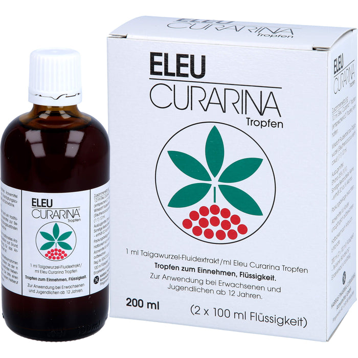 Eleu Curarina Tropfen zur Behandlung von Erschöpfungszuständen wie Müdigkeit und Schwäche, 200 ml Tropfen