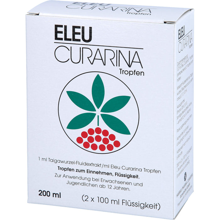 Eleu Curarina Tropfen zur Behandlung von Erschöpfungszuständen wie Müdigkeit und Schwäche, 200 ml Tropfen