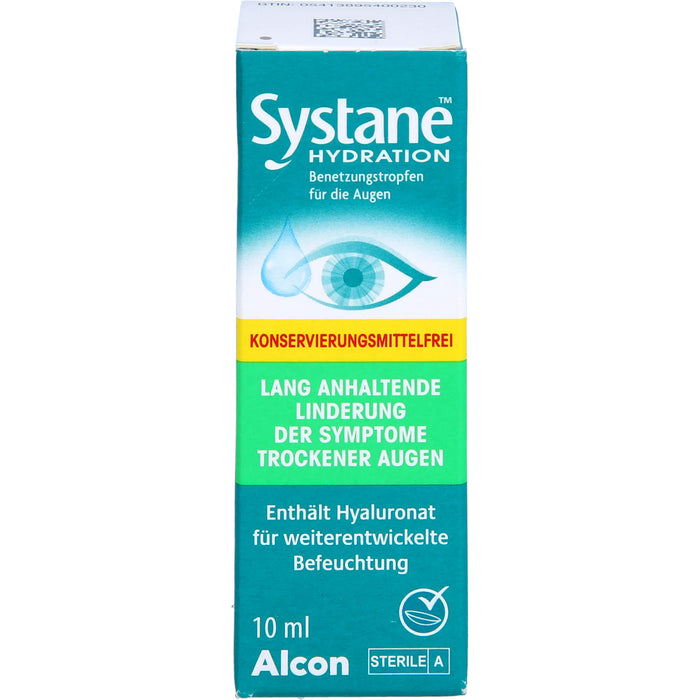 Systane Hydration Lösung ohne Konservierungsmittel bei trockenen Augen, 10 ml Lösung