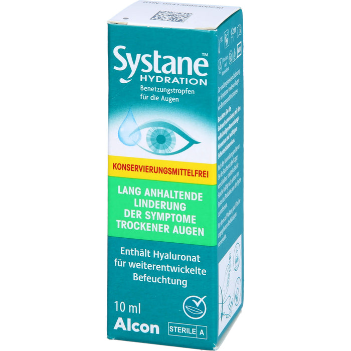 Systane Hydration Lösung ohne Konservierungsmittel bei trockenen Augen, 10 ml Lösung