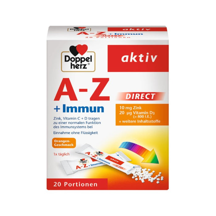 Doppelherz aktiv A-Z  Immun Direct Pulver mit Orangen-Geschmack, 20 St. Portionen